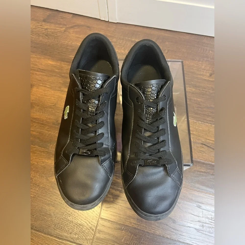 Lacoste Men's Power Court Leather Sneakers  Size Men’s 12.5 Color Black